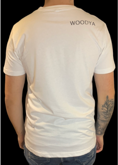 WHITE WOODYA T-SHIRT SHOULDER LOGO