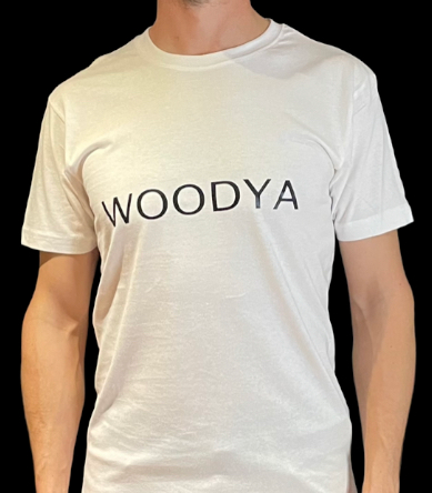 WHITE WOODYA T-SHIRT LARGE LOGO