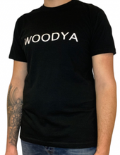 Load image into Gallery viewer, BLACK WOODYA T-SHIRT LARGE LOGO
