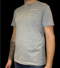 Load image into Gallery viewer, GREY WOODYA T-SHIRT VERTICAL LOGO ON BACK
